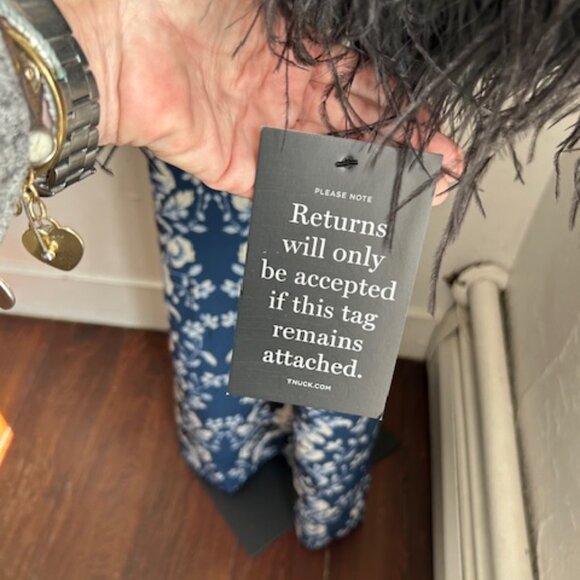 NWT Tuckernuck Indigo Floral Horizon Feather Jamison Dress. Sz. Medium - Picture 3 of 7